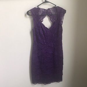 Purple lace dress from Bloomingdales